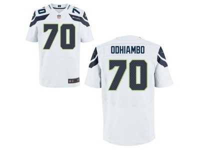 Men's Nike Seattle Seahawks #70 Rees Odhiambo Elite White NFL Jersey