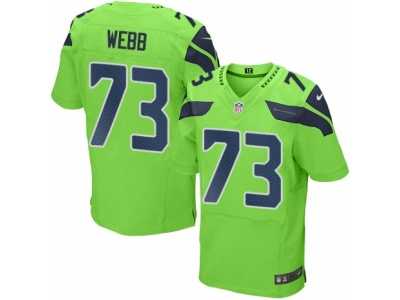 Men's Nike Seattle Seahawks #73 J'Marcus Webb Elite Green Rush NFL Jersey