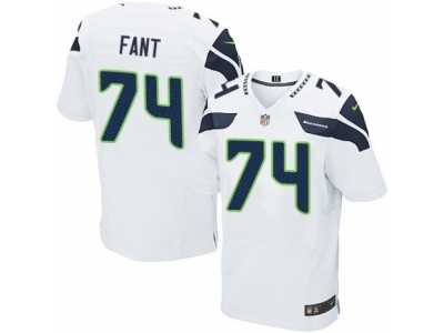 Men's Nike Seattle Seahawks #74 George Fant Elite White NFL Jersey