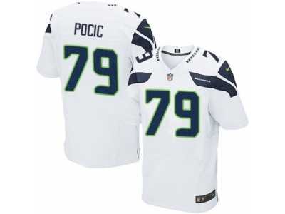 Men's Nike Seattle Seahawks #79 Ethan Pocic Elite White NFL Jersey