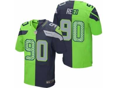 Men's Nike Seattle Seahawks #90 Jarran Reed Elite Team Green Two Tone NFL Jersey