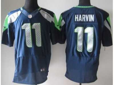 Nike NFL Seattle Seahawks #11 Percy Harvin Blue Jerseys(Elite)
