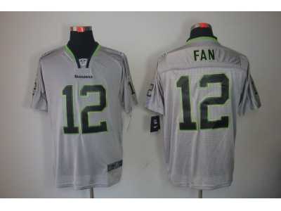 Nike NFL Seattle Seahawks #12 Fan Grey Jerseys[Elite lights out]