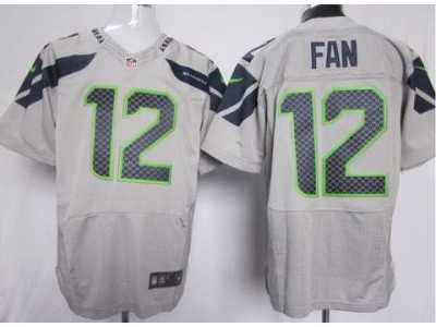 Nike NFL Seattle Seahawks #12 Fan Grey Jerseys(Elite)