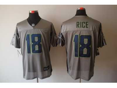 Nike NFL Seattle Seahawks #18 Sidney Rice Grey Jerseys[Shadow Elite]