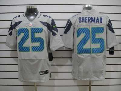 Nike NFL Seattle Seahawks #25 Richard Sherman New Grey Colors Jerseys(Elite)