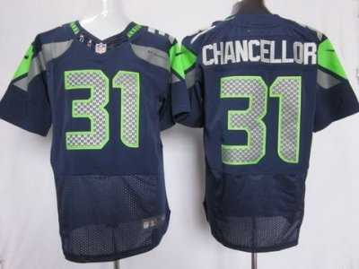 Nike NFL Seattle Seahawks #31 Kam Chancellor Blue Jerseys(Elite)