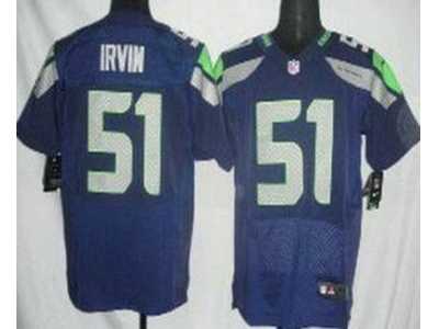 Nike NFL Seattle Seahawks #51 Bruce Irvin Blue Jerseys(Elite)