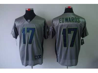 Nike NFL seattle seahawks #17 edwards grey jerseys[Elite shadow]