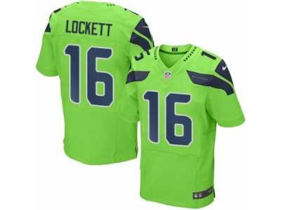 Nike Seattle Seahawks #16 Tyler Lockett Green Men's Stitched NFL Elite Rush Jersey