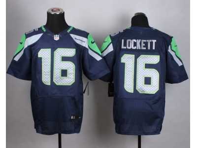 Nike Seattle Seahawks #16 Tyler Lockett blue jerseys(Elite)