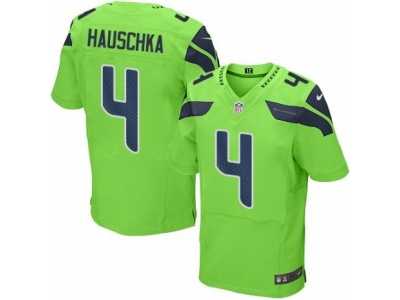 Nike Seattle Seahawks #4 Steven Hauschka Green Men's Stitched NFL Elite Rush Jersey