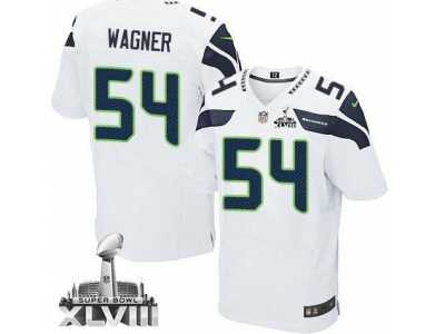 Nike Seattle Seahawks #54 Bobby Wagner White Super Bowl XLVIII NFL Elite Jersey