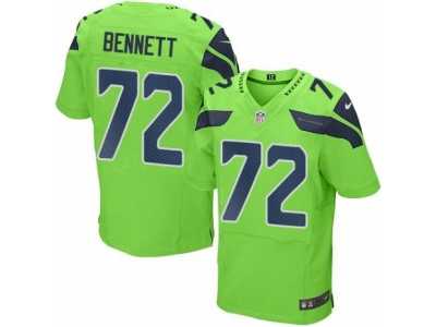 Nike Seattle Seahawks #72 Michael Bennett Green Men's Stitched NFL Elite Rush Jersey