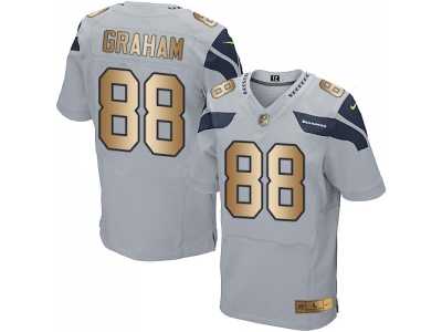Nike Seattle Seahawks #88 Jimmy Graham Grey Alternate Men's Stitched NFL Elite Gold Jersey