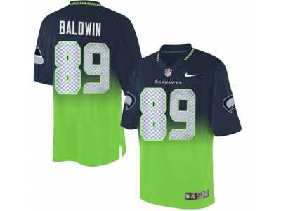 Nike Seattle Seahawks #89 Doug Baldwin Steel Blue-Green Men's Stitched NFL Elite Fadeaway Fashion Jersey
