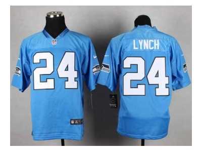 Nike jerseys seattle seahawks #24 marshawn lynch lt.blue[Elite]