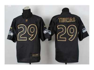 Nike jerseys seattle seahawks #29 thomasiii black[Elite gold lettering fashion]