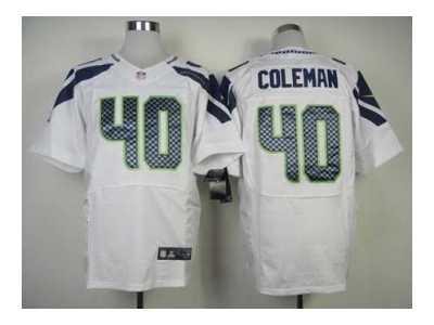 Nike seattle seahawks #40 coleman white jerseys[Elite]