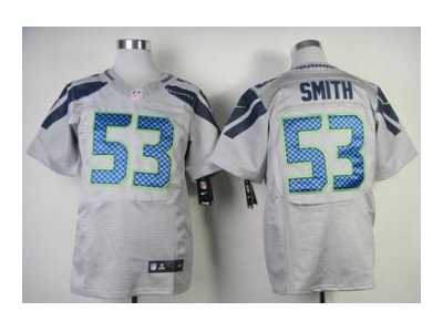 Nike seattle seahawks #53 smith grey jerseys[Elite]