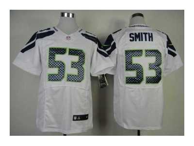 Nike seattle seahawks #53 smith white jerseys[Elite]