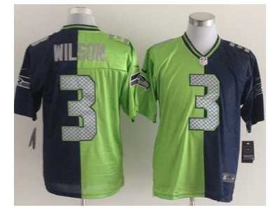 nike nfl jerseys seattle seahawks #3 wilson blue-green[Elite split]