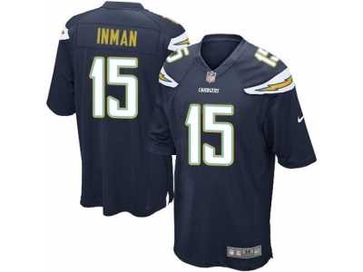 Men's Nike San Diego Chargers #15 Dontrelle Inman Game Navy Blue Team Color NFL Jersey