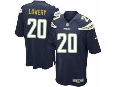 Men's Nike San Diego Chargers #20 Dwight Lowery Game Navy Blue Team Color NFL Jersey