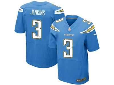 Men's Nike Los Angeles Chargers #3 Rayshawn Jenkins Elite Electric Blue Alternate NFL Jersey