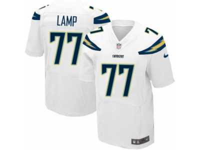 Men's Nike Los Angeles Chargers #77 Forrest Lamp Elite White NFL Jersey