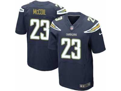 Men's Nike San Diego Chargers #23 Dexter McCoil Elite Navy Blue Team Color NFL Jersey