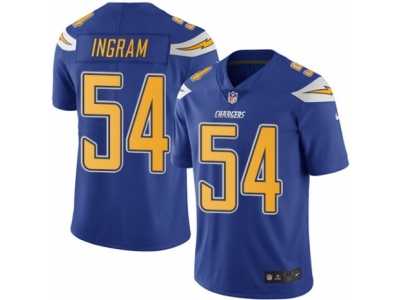 Men's Nike San Diego Chargers #54 Melvin Ingram Elite Electric Blue Rush NFL Jersey