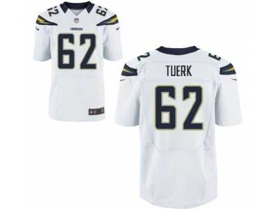 Men's Nike San Diego Chargers #62 Max Tuerk Elite White NFL Jersey