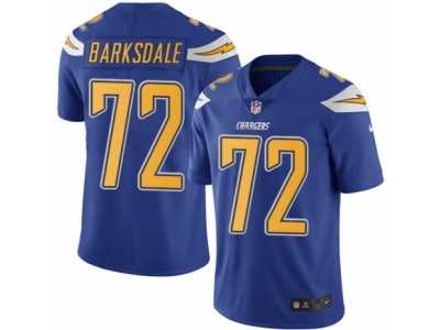 Men's Nike San Diego Chargers #72 Joe Barksdale Elite Electric Blue Rush NFL Jersey