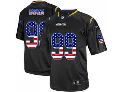Nike San Diego Chargers #99 Joey Bosa Black Men's Stitched NFL Elite USA Flag Fashion Jersey