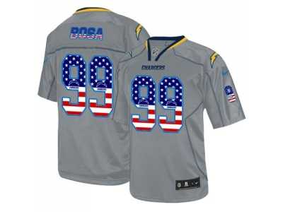 Nike San Diego Chargers #99 Joey Bosa Lights Out Grey Men's Stitched NFL Elite USA Flag Fashion Jersey
