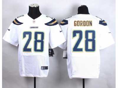 Nike San Diego Chrgers #28 Melvin Gordon White jerseys(Elite)