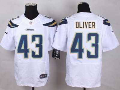 Nike San Diego Chrgers #43 Branden Oliver White Men's Stitched Jerseys(Elite)