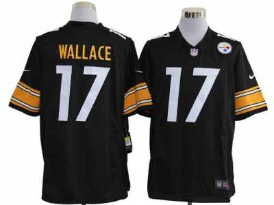 Nike NFL pittsburgh steelers #17 wallace black Game Jerseys