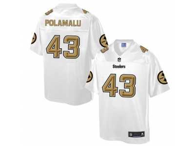 Nike Pittsburgh Steelers #43 Troy Polamalu White Men's NFL Pro Line Fashion Game Jersey