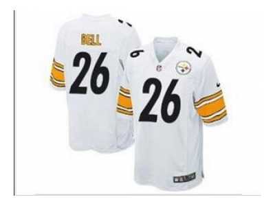 Nike jerseys pittsburgh steelers #26 bell white[game][bell]