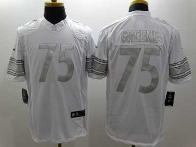 Nike pittsburgh steelers #75 Joe Greene Platinum White Jerseys(Game)