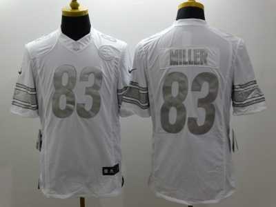 Nike pittsburgh steelers #83 Heath Miller Platinum White Jerseys(Game)