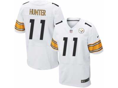 Men's Nike Pittsburgh Steelers #11 Justin Hunter Elite White NFL Jersey