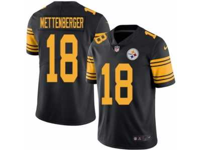 Men's Nike Pittsburgh Steelers #18 Zach Mettenberger Elite Black Rush NFL Jersey