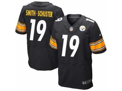 Men's Nike Pittsburgh Steelers #19 JuJu Smith-Schuster Elite Black Team Color NFL Jersey