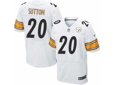 Men's Nike Pittsburgh Steelers #20 Cameron Sutton Elite White NFL Jersey