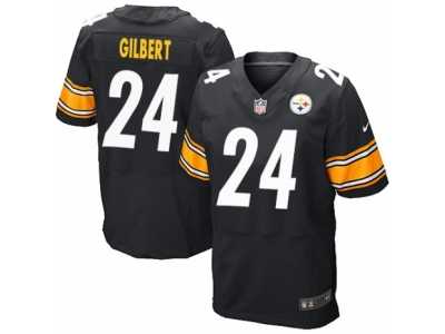 Men's Nike Pittsburgh Steelers #24 Justin Gilbert Elite Black Team Color NFL Jersey