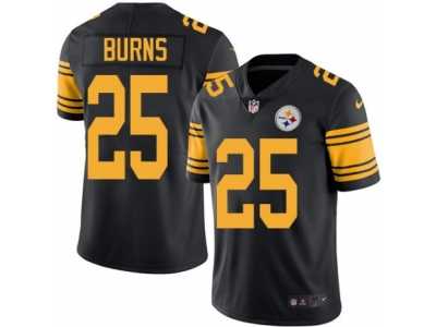 Men's Nike Pittsburgh Steelers #25 Artie Burns Elite Black Rush NFL Jersey