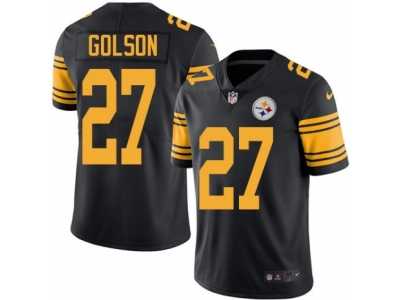 Men's Nike Pittsburgh Steelers #27 Senquez Golson Elite Black Rush NFL Jersey